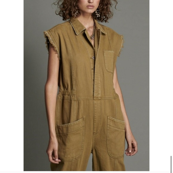NWT Free People x One Teaspoon Aviator Camp Jumpsuit - Picture 6 of 10